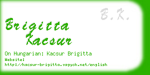 brigitta kacsur business card